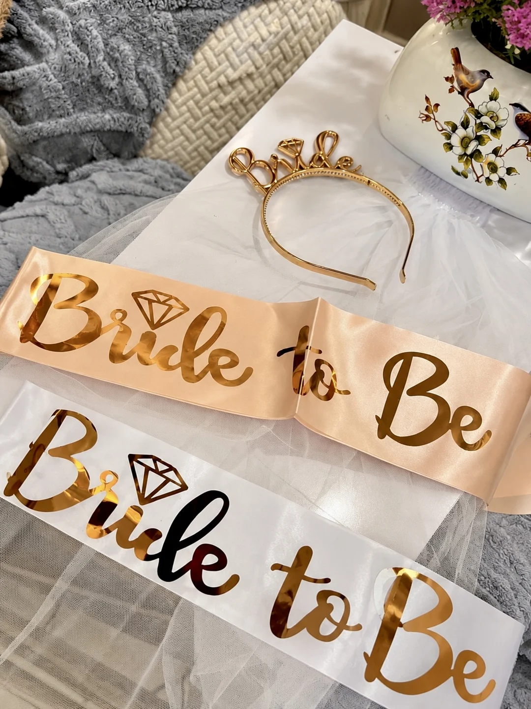 Bride to Be sashes and tiara for a bridal shower package at AyuriNails Beauty Lounge, Poblacion Makati
